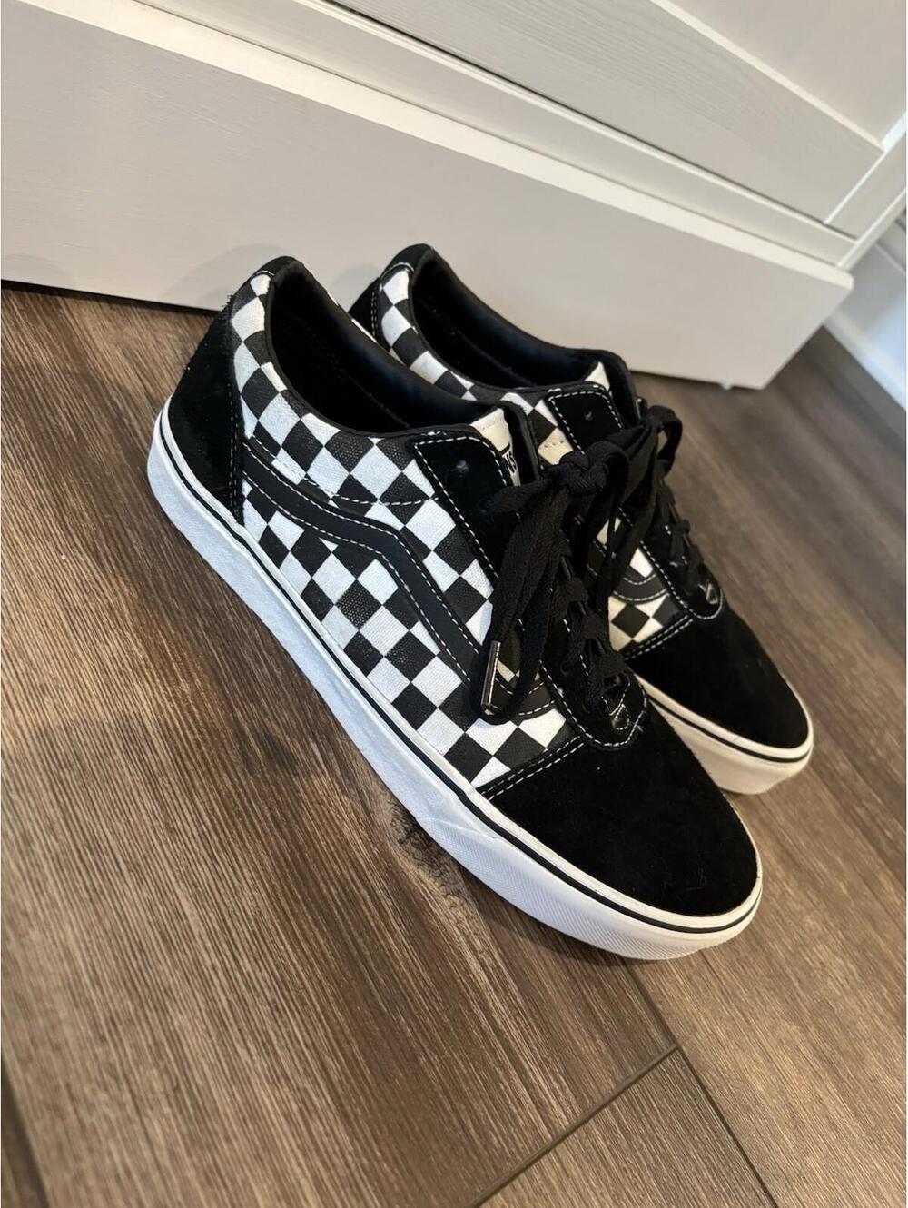 VANS Old Skool Canvas Lace Up Checkerboard Black White Men’s Sneakers US 9 EU 42 - Picture 3 of 8
